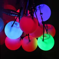 Neuheit Farbfitness Ball LED Light Up Toys Square Bauch Tanz werfen die Bälle hängenden Seil Bunte Fitness Ball
