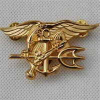 EE. UU. Navy SEAL Eagle Anchor Trident Mini Medal Uniforme Insignia Insignia de oro Insignia Halloween Cosplay Toy286r