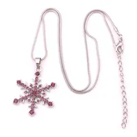 X7 Серебряный тонал Хрустальный снежный подвесной ожерелье 18 Снежколкой Зимние рождественские праздничные украшения капля 279 ч.