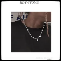 Colliers pendants Edy 2021 Hip Hop Punk ASAP Rocky Same de style Perles de coquille