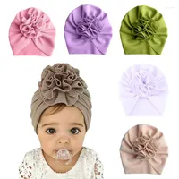 Hair Accessories Cute Flower Baby Hat Toddler Turban Infant Head Wraps Kids Bonnet Born Beanie Cap For 0-18 Months Headband