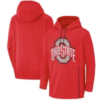 2019 New Men Ohio State Buckeyes Sweatshirt Salute to Service Midine Therma Performance NCAA Red Pullover Hoodie281y