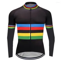 Racing Jackets Pro Long Cycling Men Jacket Bike Jersey MTB Shirt Race Sport Top Wear Road Mountain Maillot Polyester Fahrrad Schwei￟dicht