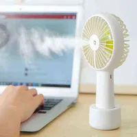 Electric Fans RUINUOKAI 1200mah Mini Water Mist Fan USB Rechargeable Handheld Portable Air Conditioning Humidfiying Spray Fans Outdoor Office T220907