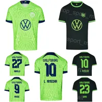 2022-2023 Club VFL Wolfsburg 10 Nmecha Soccer Jersey 29 Guhavogui 5 Van de Ven 4 Lacroix Casteels Arnold Bornauw Baku Marmoush Svanberg Kruse Football Shirt Kits