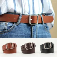 Cinturones Fashion Fashion Vintage Cintur￳n cl￡sico de cuero suave de cuero suave ancho para hebilla de da￱o correa casual