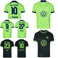 2022-23 Club VFL Wolfsburg 4 Lacroix Soccer Jersey Casteels Arnold Bornauw Baku Marmoush Svanberg Kruse Nmecha Gullavogui Van De Ven Football Shirt Kits Navy Green