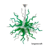 Lámparas románticas de lámpara de vidrio soplado hecho a mano Borosilicate Murano Style Glass Chandeliers Diy Hotel Bar Fiesta Lámpara colgante LR1481