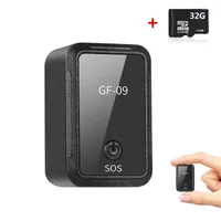 CAR GPS -tillbehör US GF09 Magnetic GSM Tracker Real Time Tracking med TF 32GB Card Mini Locator Device för
