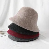 Berets Berets dames wollen visser hoed retro multifunctionele opvouwbare 6 kleuren lente en winter gratis levering