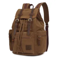 School Bags vintage canvas Backpacks Men And Women Bags Travel Students Casual For Hiking Travel Camping Backpack Mochila Masculina 220908
