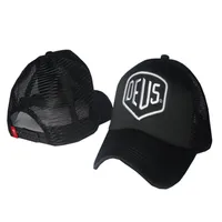 Deus Ex Machina Baylands Trucker Cap black Mototcycles hats mesh baseball cap casquette Strapback caps198C