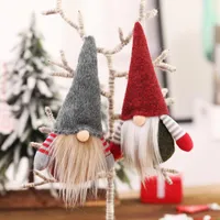 Christmas Decorations Swedish Santa Gnome Plush Doll Ornament Handmade Elf Toys Holiday Home Party Decor Kids Gift