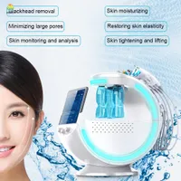 M￡quina de sal￣o de beleza port￡til Microdermoabras￣o a v￡cuo 7 em 1 gelo azul h2o2 hidrofacials de pele de limpeza profunda Treat Pro Facial Instrument