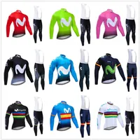 겨울 사이클링 저지 세트 2020 Pro Team UCI Thermal Fleece Cycling Clothing MTB 자전거 자전거 저지 BIB 바지 키트 ROPA CICLISMO InvierNO284A