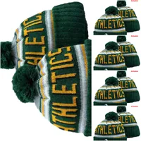 Oakland Beanie als North American Baseball Team Side Patch Winter Wool Sport Gebreide hoed Skull Caps A0