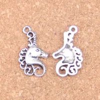 75pcs Antigo Bronze Silver Bronze Horse Horts Charms pendente de colar de colar de colar de bracelete de pulseira 26 15mm2658