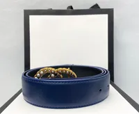 Ceinture de créateur de luxe pour hommes ceintures pour hommes mode bronze classique gros boucle lisse en cuir réel bracelet en cuir 3,4 cm 3,8 cm couleur noire