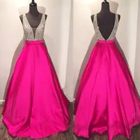 Casual Dresses Burgundy A Line Long Dress Sexy V Neck Beaded Top Formal Gowns With Pocket Gala Vintage Shiny