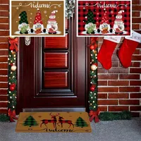 Alfombras 60x40cm Merry Christmas Door Mat de Navidad Decorativa Decorativa Mujas de bienvenida al aire libre para la puerta de entrada PVC Árbol de Navidad 220908