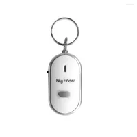 Smart Home Sensor LED Whistle Key Finder Flashing Beeping Sound Control Alarm Anti-Lost Keyfinder Locator Tracker With Keyring