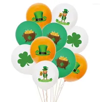 Party Decoration 10pcs 12inch Clover Money Can Green Cap Uncle St Patrick's Day Latex Balloon Saint Patrick Irish Festival Decor Ballon