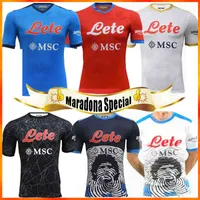 Nouvelles chemises Maradona Special 2021 22 Napoli Adults Kids Kit Soccer Jerseys Top Thai Quality 21 22 Halloween Naples Football Zielinski Insigne