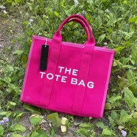 Büyük kapasiteli tuval tote çanta kadın çanta tasarımcısı marka mektupları omuz crossbody çantaları lüks büyük alışveriş çantası çantası 2022
