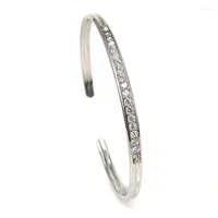 Bangle Silver Color Men Bracelets Micro Pave Cz Love Cuff Open Beach For Women Jewelry Gift Pulseira Feminina