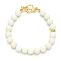 Charm Bracelets Boho White Coraline Bracelet Natural Coral Beads Handmade Beach Beaded Women