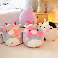Cute Soft Fat 35CM Unicorn Dinosaur Pig Cow Plush Stuffed Office Nap Pillow Cushion Kids toy 84