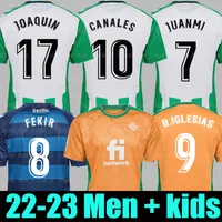 22 23 Real Betis Juanmi Soccer Jerseys Home Away B.iglesias 2022 2023 Joaquin Canales Fekir Alex Moreno J. Mens Kids Kit Football Shirt