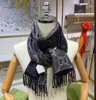 100% Cashmere scarf Men and women with the same scarfs fine double-sided jacquard scarf classic design long fringe scarves