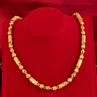 Jinpinhui Alluvial Gold Simulation Gold Shop Fu Charakter Thai Kette Gold Ornament Herren Fu Charakter plattiert Bambus Halskette Halskette 268V