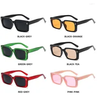 Sonnenbrille kleiner quadratischer Sungalsses Frauen 2022 Mode Desig Retro Rechteck Sonnenbrille M￤nner Klassische Fahren schwarz gelbe Brillen Trend P.
