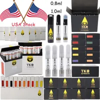 Bouillon in VS tko extracten vape cartridges verpakking 0,8 ml 1,0 ml atomizers keramische olievamporizer lege 510 draad dikke karren e sigaretten