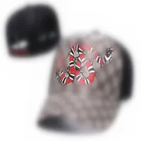 Классический высококачественный максимальный максимальный кепки змея тигр пчела роскоши мужские женские дизайнеры кошки холст мужчина бейсбольная мода женщина солнце