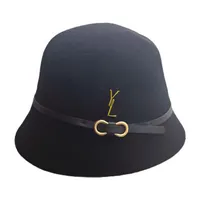 Women Bucket Hats Designer Inverno Cashmere Lady Fedora Marca de luxo Beanies Bonnet Moda Snapback Mulher Caps Y Chapéu formal