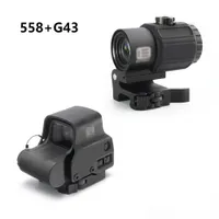 Taktiska tillbehör G43 3X Magnifier Räckvidd 558 Red Dot Hybrid Sight with /Original Marking Combo Prefect Replica