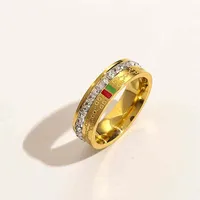 G 2022 UCCI High-End-Schmuck Männer und Frauen Ancient Classic Double G Ringöl Tropf Diamant mittlere Mode Schmuck 332t