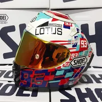Face completa x14 93 Marquez Lotus Motorcycle capacete anti-capa Visor Man Riding Car Motocross Racing Motorbike capacete-n￣o-original-helmet2006