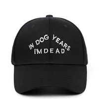 100% algodão chapéu de pai em cães anos I'm Dead Baseball Cap bordando buzz chavge