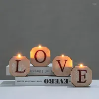 Kerzenhalter kreative Liebe Candlestick Home Decor Table Stand Harzhalter Hochzeitsdekoration Mittelstücke Romantische Kerzenlicht