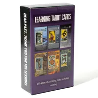 Beginner Tarot Cards with Meaning on it Keyword Deck Learning card game toy