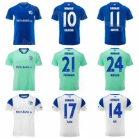 Club Schalke 04 Soccer 11 Marius Bulter Jerseys 33 Malick Thiaw 13 Alexander Schwolow 8 Danny Latza 10 Rodrigo Zalazar 2 Thomas Ouwejan voetbalshirtkits 2022 2023 2023