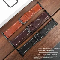 Watch Bands Top Quality Leather Band For Apple 45mm 41mm 44mm 40mm 42mm 38mm Series 7 6 SE 5 4 3 Bracelet Accessories i Strap T220914