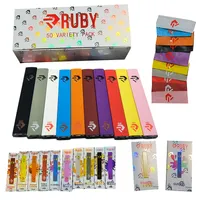 Ruby Disposable Vape Pen e-sigaretten 1 ml lege cartridge 280 mAh vapen ecigs oplaadbare damp met verpakkingskit
