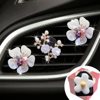 Air Freshener Pearl Flower Vent Clip Daisy Car Fresheners For Women Diamond Rhinestone Bling Accessories Add Cute Mas Hairchigonstore Am9Ke