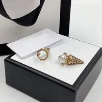 Pendientes de helado de perlas de moda Estudio Classic Carto Pending Pending de cobre de alta calidad para mujeres Femeninas Luxur287J