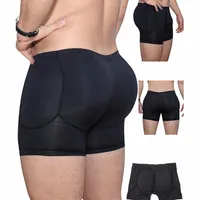 2019 New Sexy Men 's Hips 패딩 남성 속옷 복서 강화 엉덩이 스폰지 패드 땀을 흘리며 남자 복서 xxxl282r